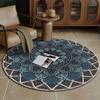 Круглый ковер с рисунком мандалы, этническое украшение для дома, гостиной, коврик для спальни, рабочего кресла, моющийся нескользящий коврик для входной двери