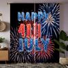 2 шт. HD День независимости Привет Июль фейерверк декоративная занавеска Черная галстук цифровая печать занавеска украшение дома стиль dec