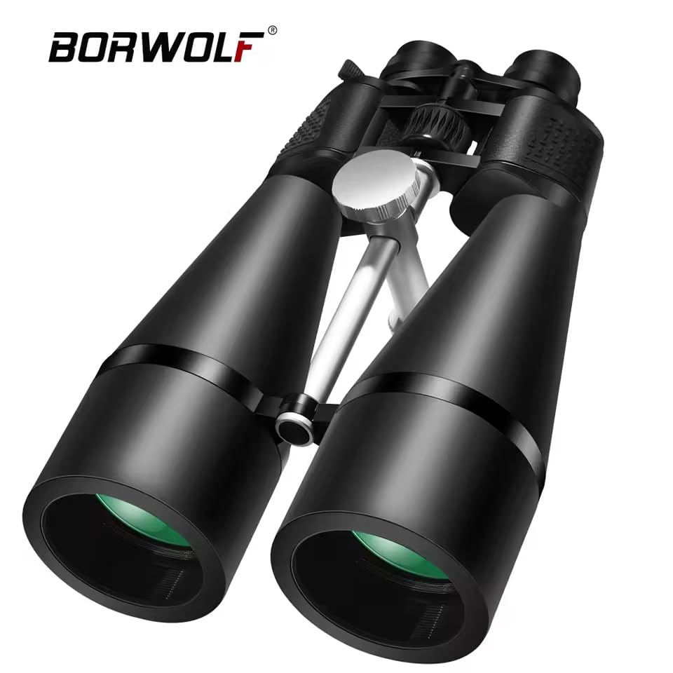 Водонепроницаемый военный бинокль BORWOLF Подходит для и Ночное время Особенности включают широкий регулируемый и зуммируемый 25-75x80 - Наблюдение за птицами, Пеший туризм,