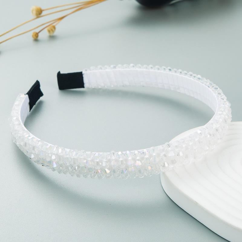 Hairband: Плетеная нить из лески с кристаллами для волос, с высококлассным дизайном, подходит для умывания лица.