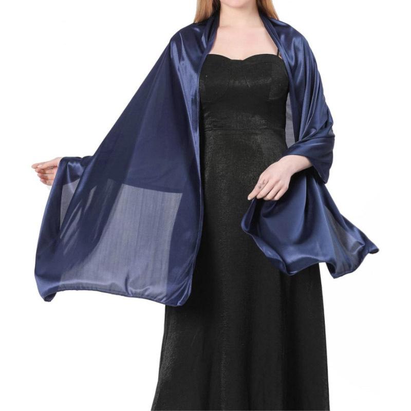 Элегантный шелковый атласный шаль для свадьбы или вечернего наряда