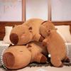 Kapibala Style Capybara Pillow Girl Sleeping On The Bed Holding Sleeping Doll Long Pillow Plush Toy