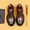 Business Casual Leather Shoes Men'S Simple Style Leather British Round Head Dress Versatile Derby Men