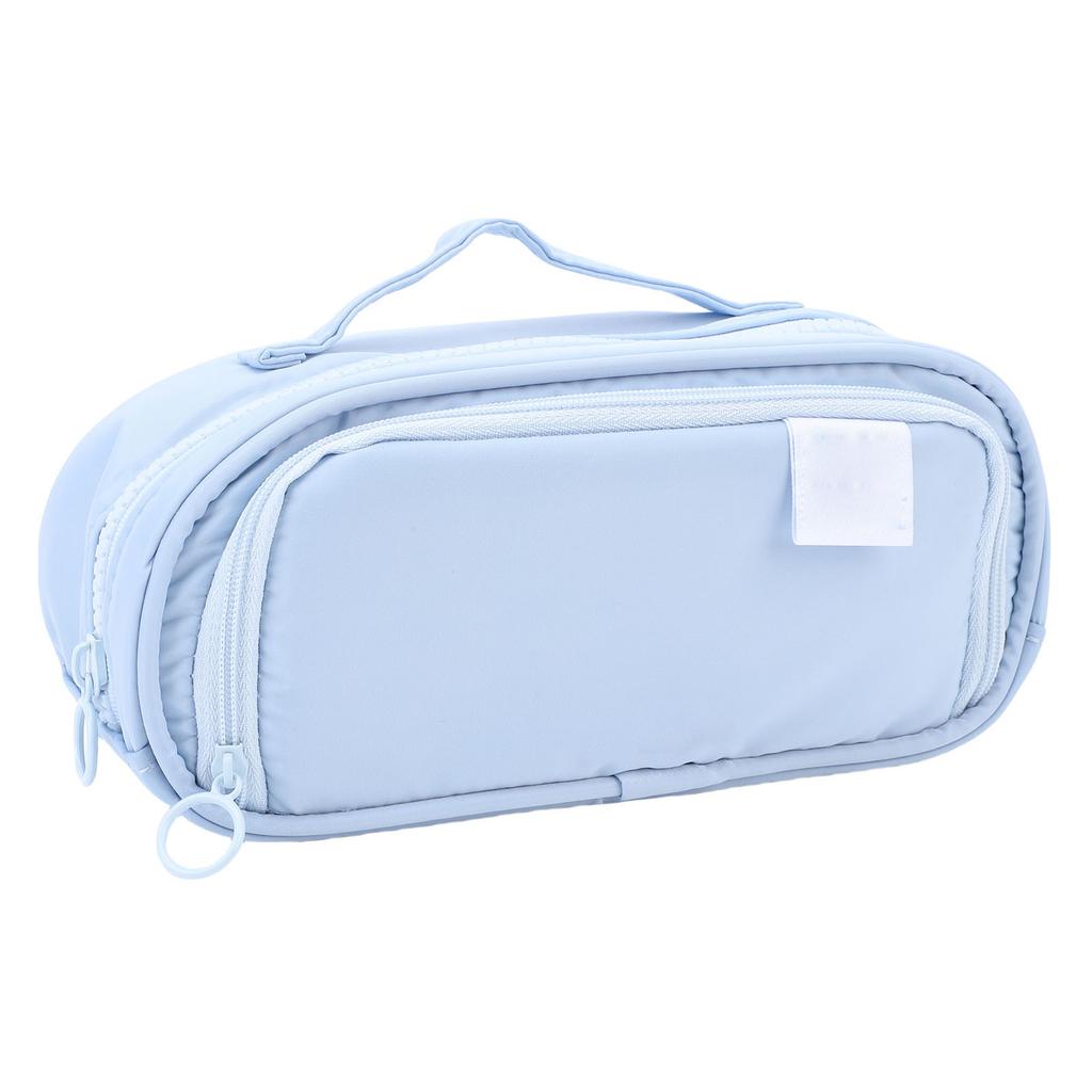 Pencil Pouch with Pull Out Structure Expandable Foldable Pen Bag Canvas Stationery Organizer for Office School Supplies