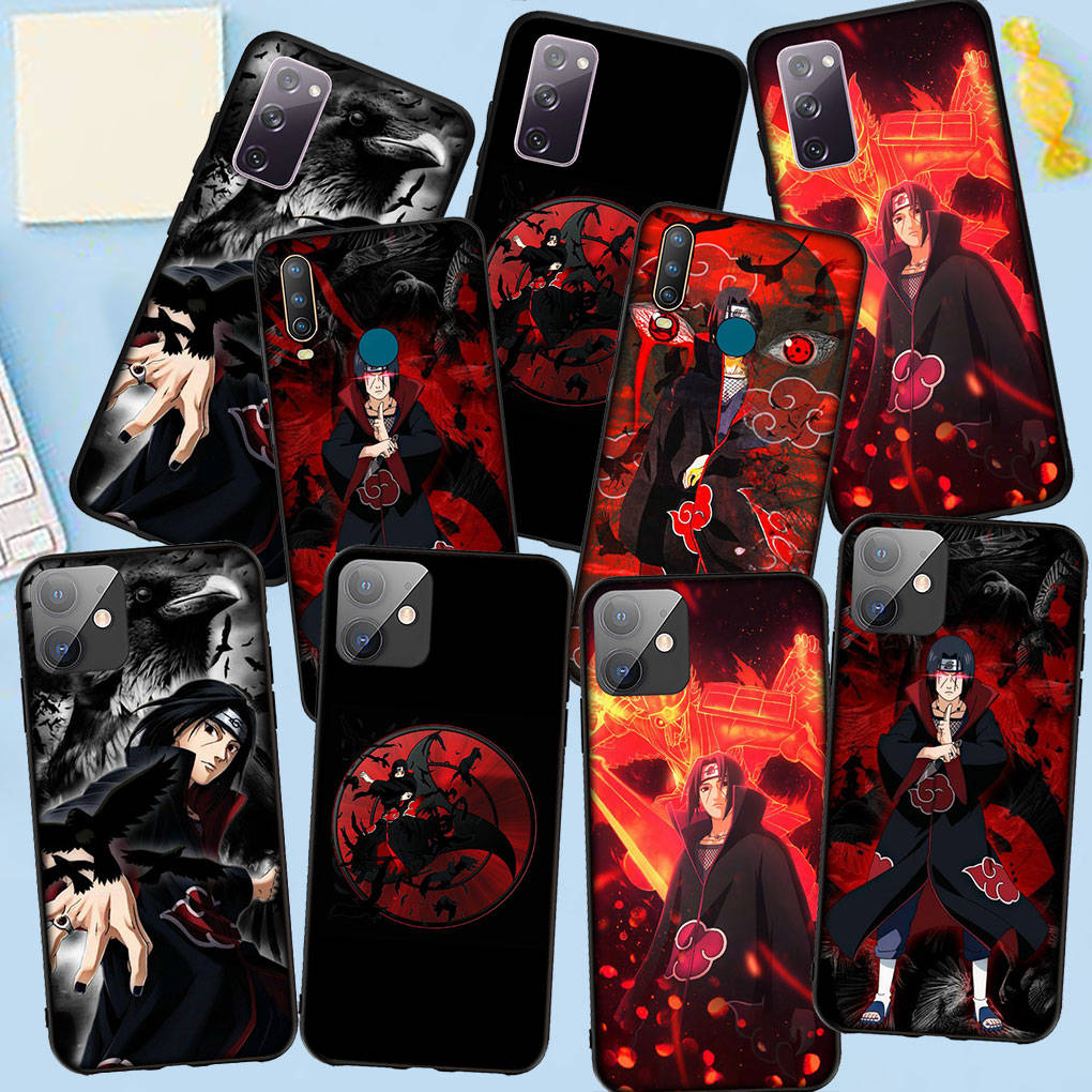 Case for Samsung Galaxy S25 S24 S23 iPhone 16 15 Xiaomi Redmi Note 14 13 12 16E X 11 Pro Max XR OPPO Moto Huawei Comics Akatsuki Naruto Itachi Uchiha