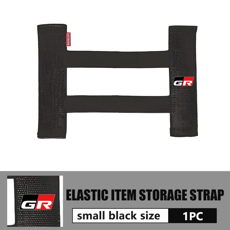 Car Interior Organizer Back Rear Trunk Storage Mesh Fixed Straps For Toyota GR Sport Yaris Chr Auris Rav4 Prius Prado Avensis ER2
