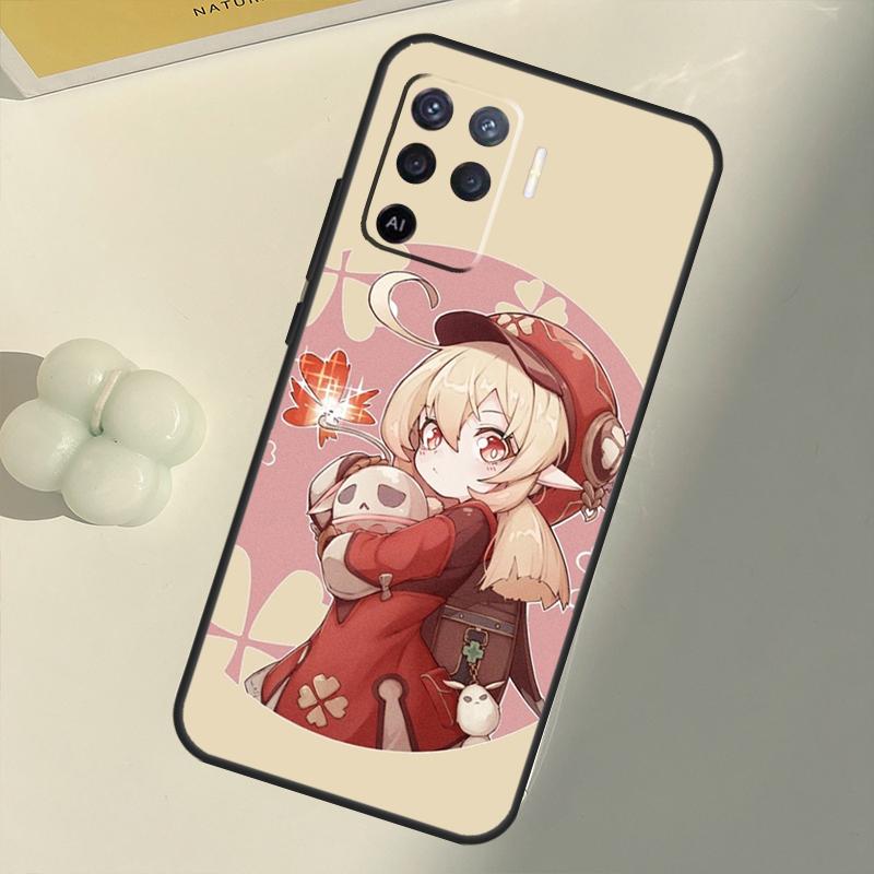Чехол Qiqi Klee Genshin Impact для OPPO A15 A74 A54 A94 A52 A72 A31 A53 A53S A5 A9 2020 A3S A5S A83 A91 A93, чехол