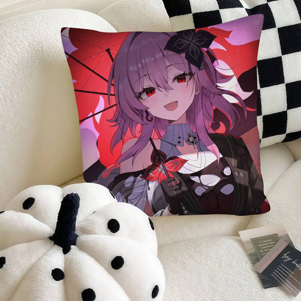Evernight Милая девушка Чехол для подушки Honkai Star Rail Квадратная подушка Спальня Диван Досуг Комфортная подушка Автомобиль Украшение для дома