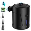 Electric Air Pump 5000mAh Built-in Battery Quick-Fill with 3 Nozzles Black
