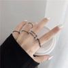 Female Fashion Jewelry Korean Zinc Zinc Alloy Retro Tail Ring Knuckle Finger Rings Twist Ring Set Round