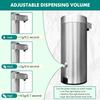 Silver Stainless Steel Motion Sensor Automatic Soap Dispenser USB C Rechargeable IPX5 Waterproof for Kitchen Bathroom