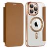For IPhone17Pro Flip Leather Case for Apple 16 Electroplated Magnetic Phone Case 15/1413