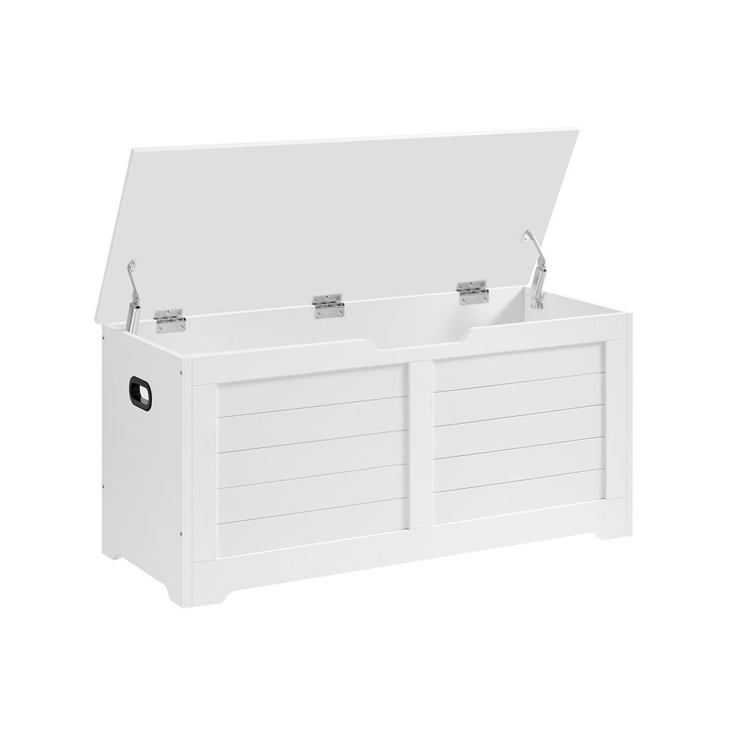 VASAGLE Storage Chest, Storage Bench, Blanket Box with 2 Safety Hinges, Shoe Storage Bench, Modern Style, 40 x 100 x 46 cm, for Hallway, Bedroom