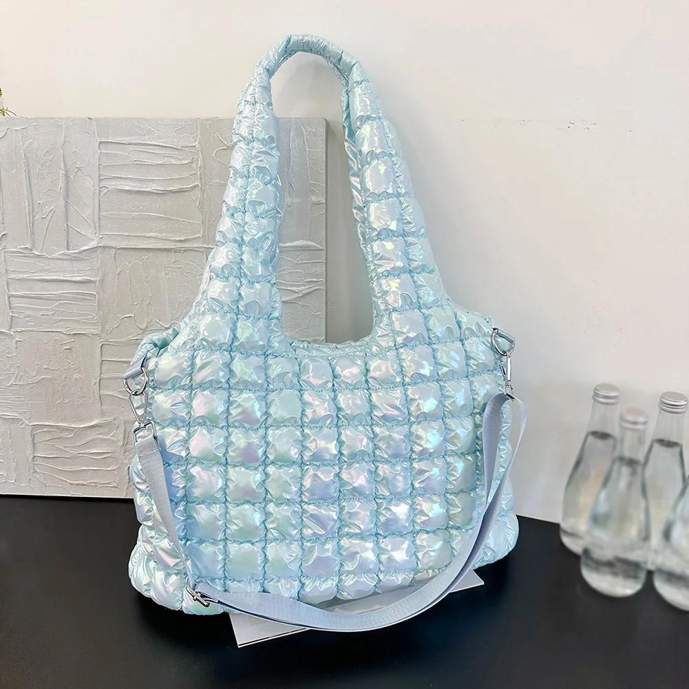 Стеганая сумка-тоут большой вместимости, сумка-хобо на плечо, пуховик, сумки с сетчатой простежкой, дорожные сумки с верхней ручкой, женские сумки через плечо