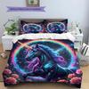Flying animals Pattern Bedding Quilt Set Quilt Cover Pillowcase Home Decoration Birthday Gift (1 * duvet cover + 2 * pillowcase, without core)