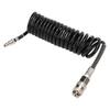 3 Meters Recoil Air Hose Black Reinforced Abrasion Resistant Inflator Extension Tube with Bend Restrictor for Air