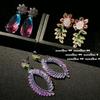 Серьги-цветы Haze Pink Gem от Years Beauty, винтажные, с покрытием 18 каратным золотом, серьги с цирконами в виде фиолетовых ресниц