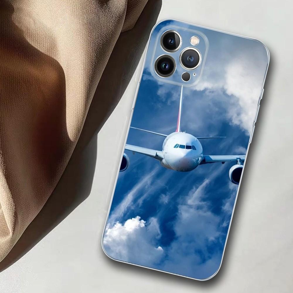 Aircraft Airplane Phone Case For iPhone 14 11 12 13 Mini Pro XS Max Cover 6 7 8 Plus X XR SE 2020 Funda Shell