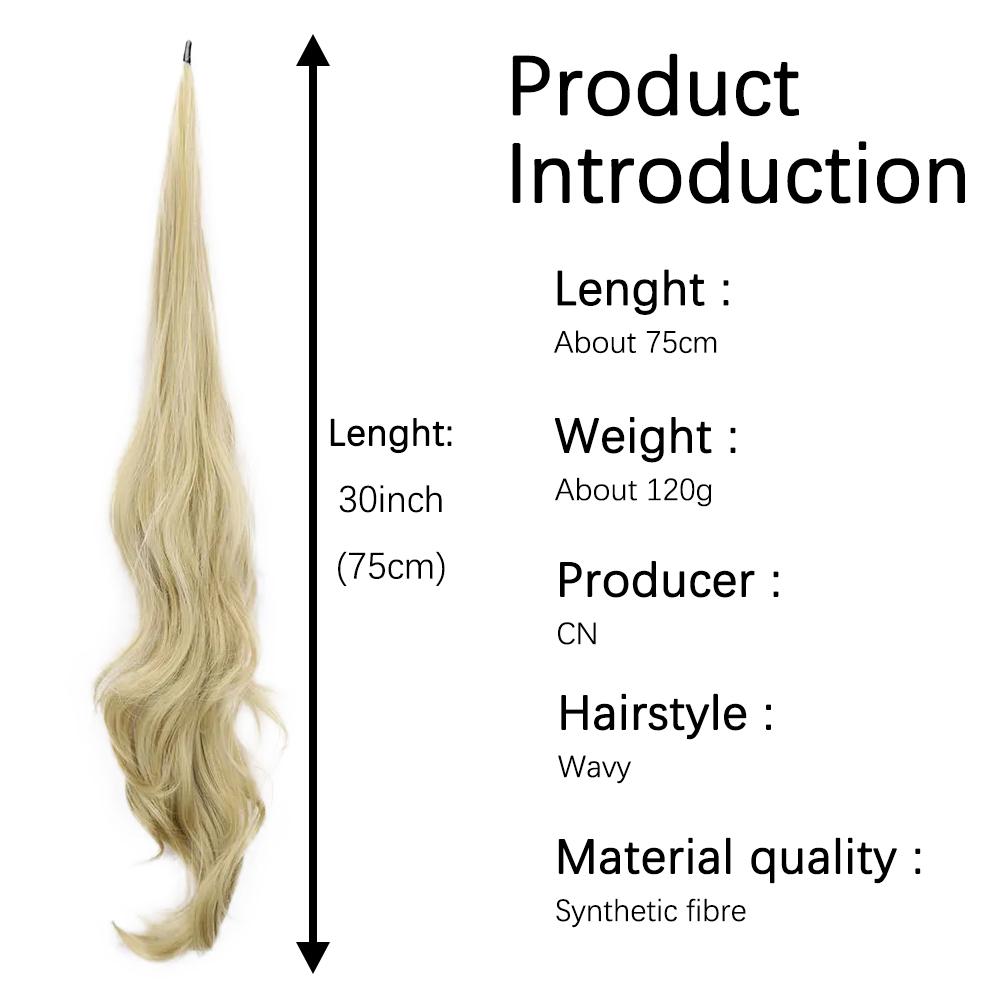 MISS WIG 30-дюймовый синтетический гибкий хвост с длинным волнистым многослойным хвостом, парик для женщин, повседневная одежда