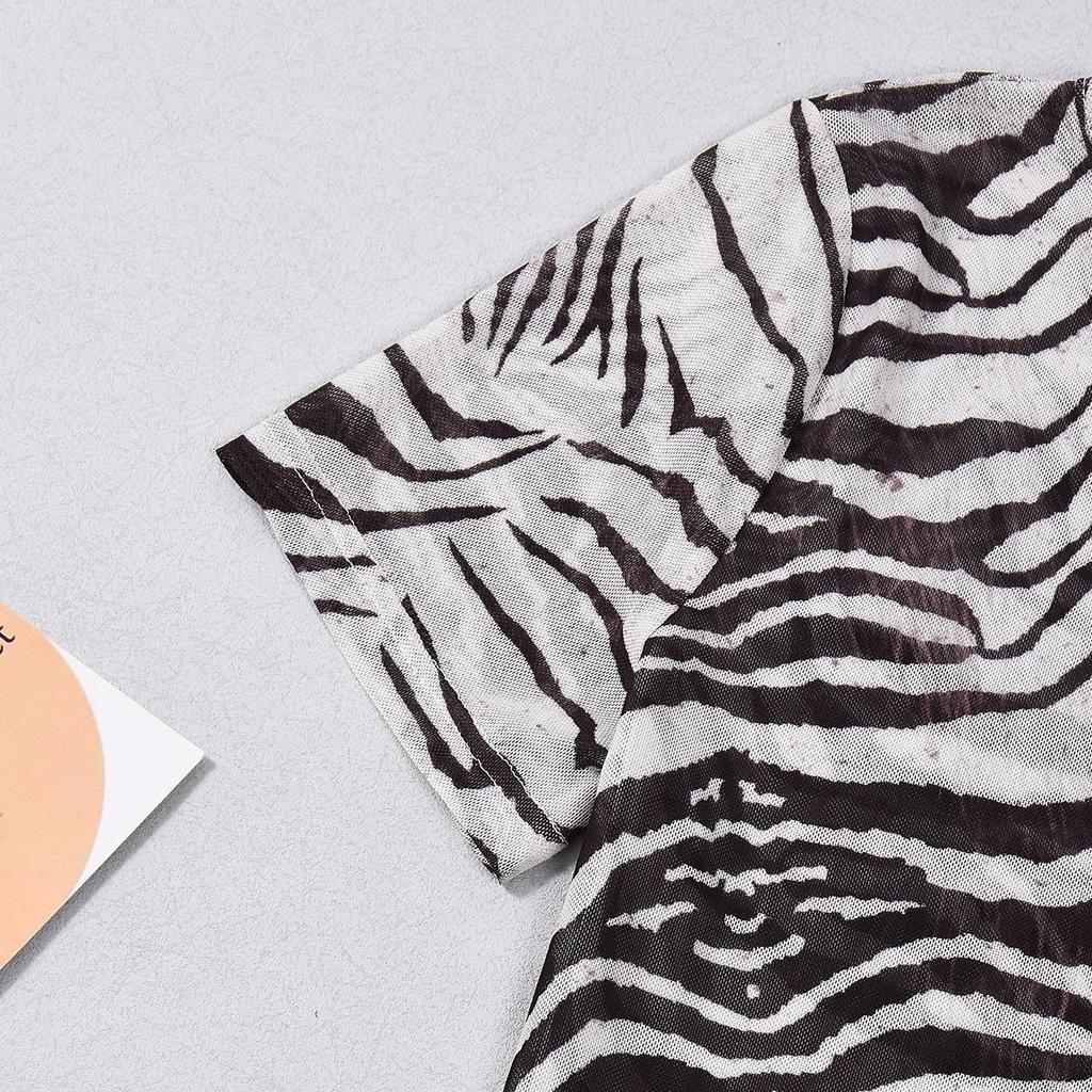 Летний бестселлер 2026: Женский топ европейского и американского стиля, облегающий, с принтом в виде сетки