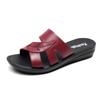 Sandals New Leather Soft Sole Middle-aged Comfortable Flat Bottom Elderly In the Elderly Shoes Women's Shoes Middle-aged and Elderly Mother Shoes
