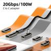 FONKEN Адаптер USB3.2 OTG Type C, 100 Вт, передача данных, 20 Гбит/с, цинковый сплав, быстрая зарядка, видеоразъем 8K для телефона, планшета