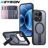 KEYSION Полый Магнитный Чехол с Охлаждением MagSafe для Xiaomi 17 Охлаждающий Скрытый Стенд Ударопрочный Чехол для Телефона для Xiaomi 17