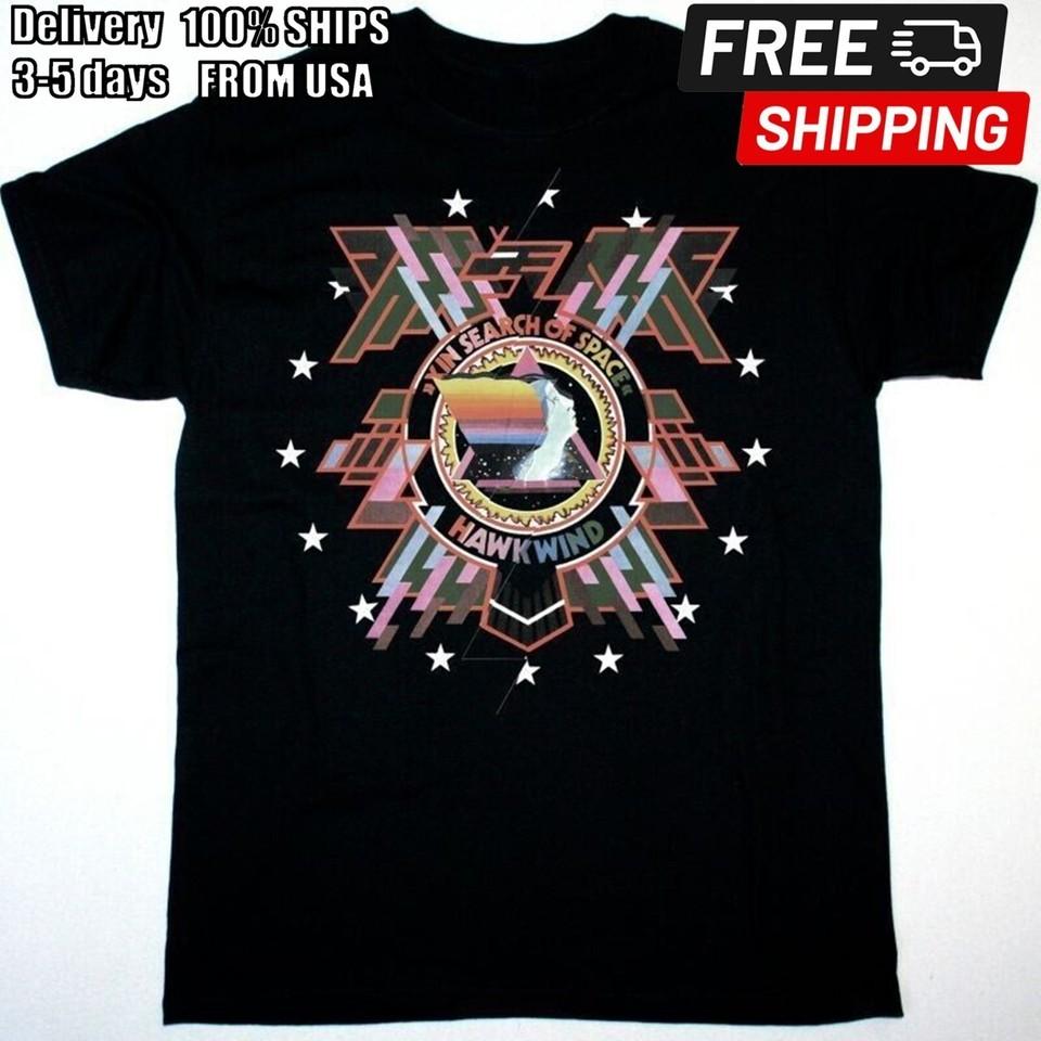 HAWKWIND В ПОИСКАХ КОСМОСА Новая Футболка Подарок Фанатам Мужская S234XL C141 Унисекс Футболка