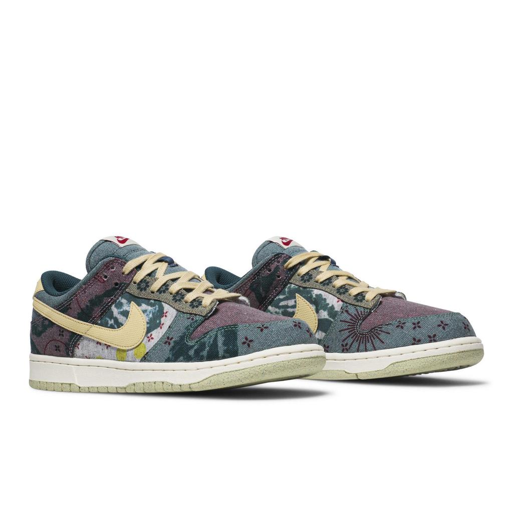 Nike Dunk Low 'Community Garden' (Unisex) Multi-Color / Midnight Turquoise / Cardinal Red / Lemon Wash Skate Shoes CZ9747 900