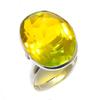 Natural Citrine Gemstone Handmade 925 Sterling Silver Jewelry Ring Size 8.5 o9R91