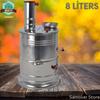 |8 LT| Samovar Tea Warmer Wood Coal Stove Camp Steel Samovar Tea Stainless Steel Teapot Camping Teapot for Tea Kitchen Accessory