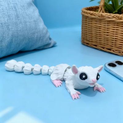 Артикулированная фигурка мыши, напечатанная на 3D-принтере, милая игрушка с подвижными суставами для декора стола и креативный подарок для коллекционеров