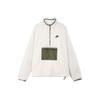 Embroidered Logo Stand Collar Half-Zip Fleece Sweatshirt Men Sweatshirt Sail-White DQ4881-133