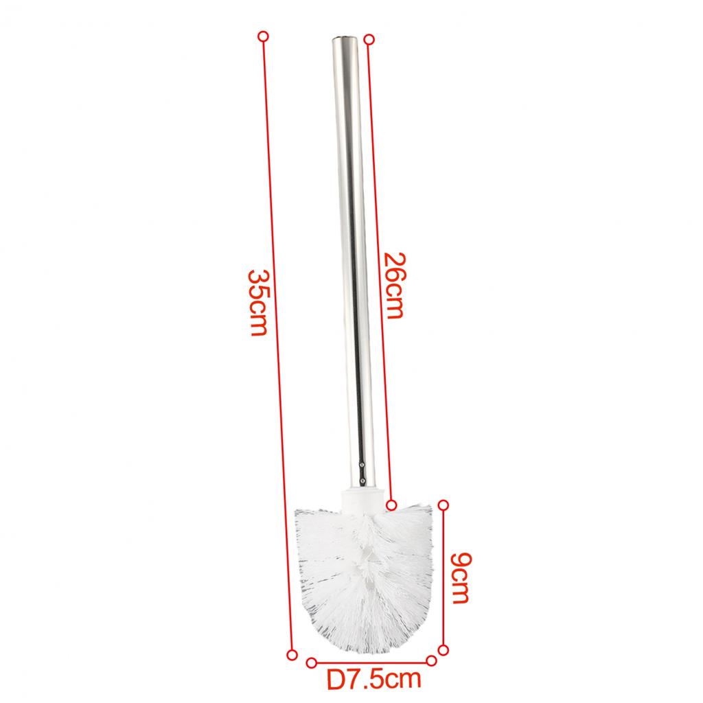 New Accessories Toilet Brush Scrubbers Head & Handle Stainless Steel Bathroom