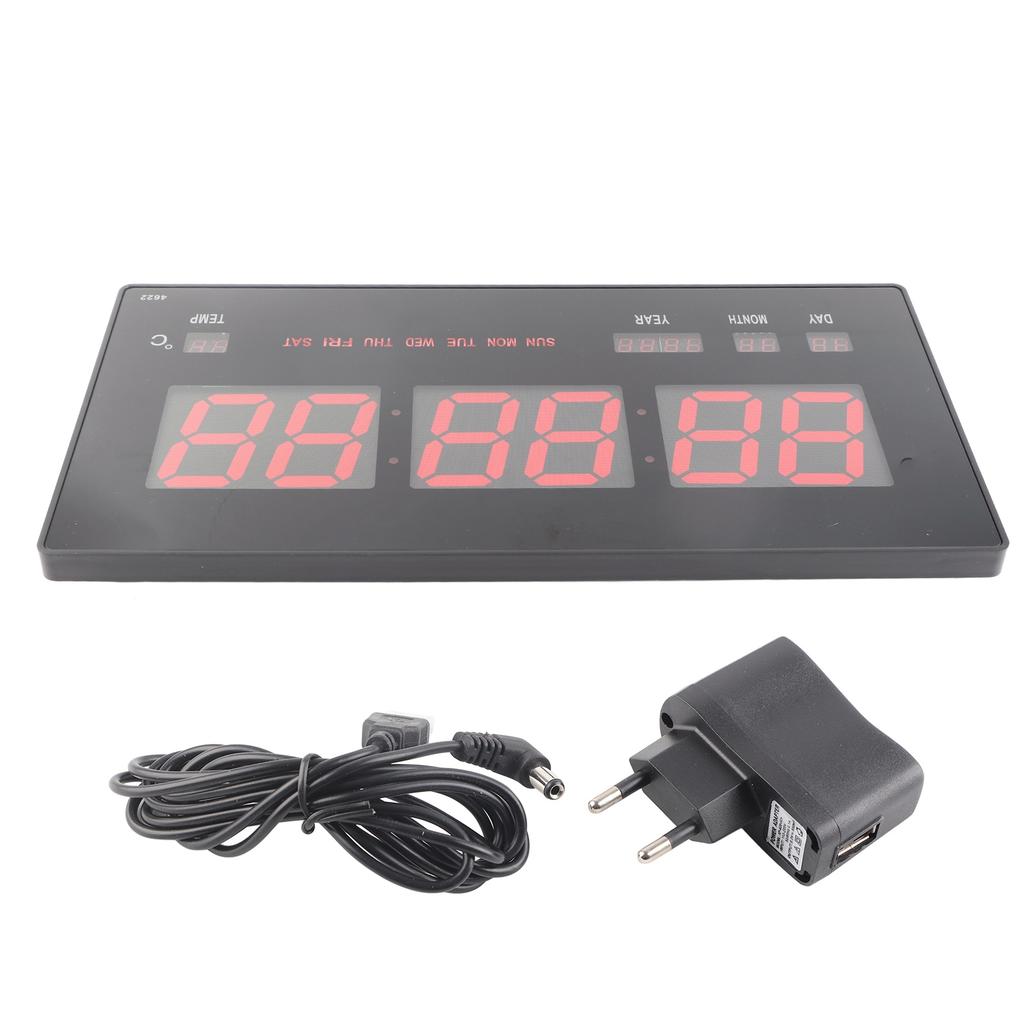 Wall Digital Clock LED Electric Calendar Wall Clock with Noctilucence Home Bedroom Office