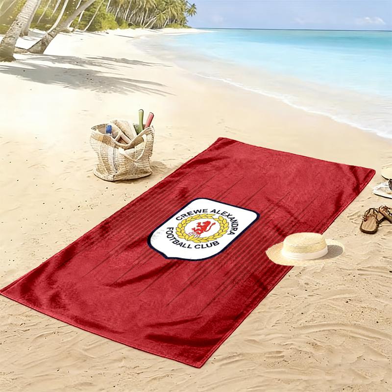 Crewe Alexandra Football Club Print Beach Towel Large Soft Quick Dry Towel For Beach Camping Swimming