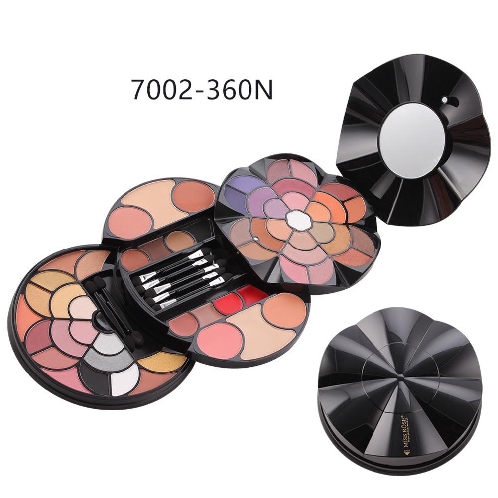 MISS ROSE 64-in-1 Exquisite Girl Set Floral Makeup Case All-in-one Makeup Kits Professional Makeup Eyebrow Powder Eye Shadow Lipstick
