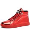 Hot Sale High-top Men Shoes Sneakers 2024 Fashion Red Mens Sneakers Designer Glitter Leather Men Casual Shoes Big Size 46 47