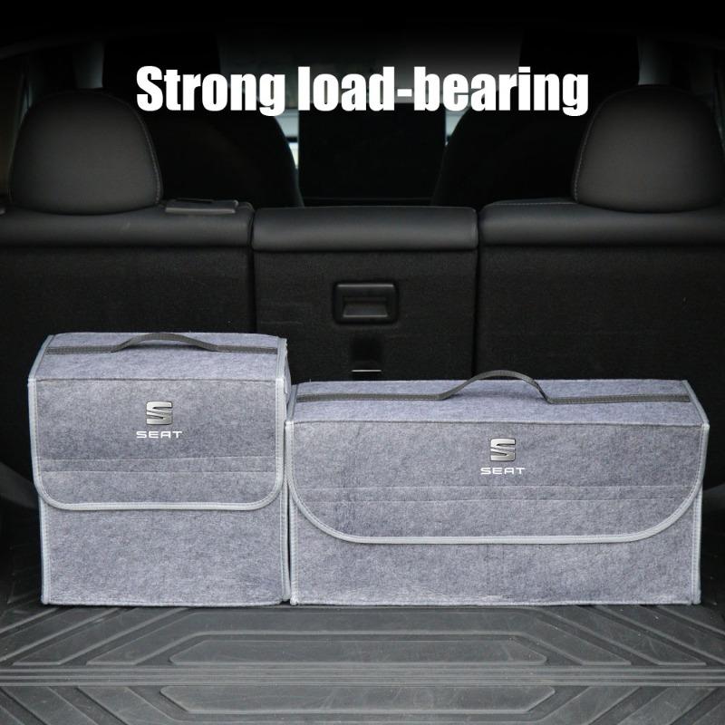 Car Soft Felt Storage Bag Organizer Car Foldable Trunk Bag Car Accessories For SEAT Arona Leon MK1 MK2 MK3 Leon Ibiza 6l 6j Altea Alhambra