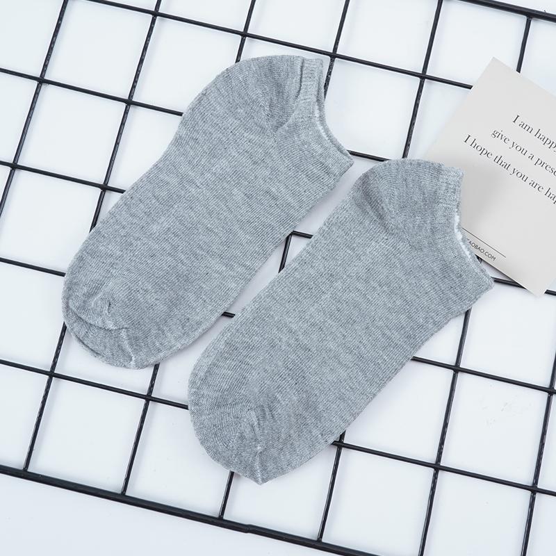 5 пар мужских дышащих спортивных носков, однотонные белые, черные, хлопковые носки-лодочки, носки до щиколотки