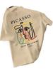 Picasso Art Graphic Printed Tshirt Men Women Cotton Loose Casual Short Sleeve Tshirt Mens Tshirts Mens Clothing