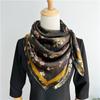 110*110 Cm Square Silk Scarf Women's Fashion Printed Small Neck Scarf Office Women's Hair Belt Folar Handkerchief Women's Handkerchief Shawl Scarf