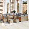 Garden Sofa Set with Cushions 13 pcs Beige and Light Grey