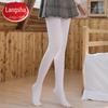 Langsha Medium-Thick Velvet Pantyhose - White, Anti-Snag, Bare Leg Design for Spring & Autumn