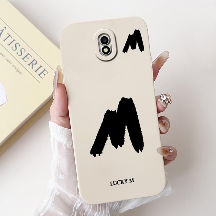 For Samsung Galaxy J7 2017 Case J730F Cover Lucky Letters Soft Silicone Protective Cover For Samsung J3 J5 Pro 2017 J7Pro Bumper
