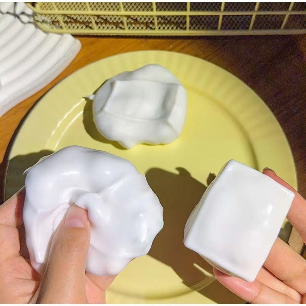 Sensory Fidget Crunchy Squishy Self-Made Blocks Filled Squishy Tofu-Shaped Squishy Student