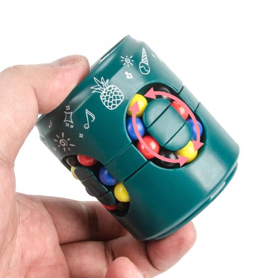 Вращающаяся красочная игрушка в виде банки с фасолью, снятие стресса, образовательная головоломка для мозга, сенсорная бусина, банка для напитков, головоломка, игрушка-непоседа, подарок для детей и взрослых