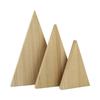 Decorative Objects - ARTEMIO - Triangle Wooden Fir Trees - 3 Pieces - Natural Wood - Christmas Decoration