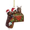 Такса Собака Рождественская елка Украшение Акриловые Подвески Украшения Подвеска для Дома и Автомобиля Товары Для Вечеринок