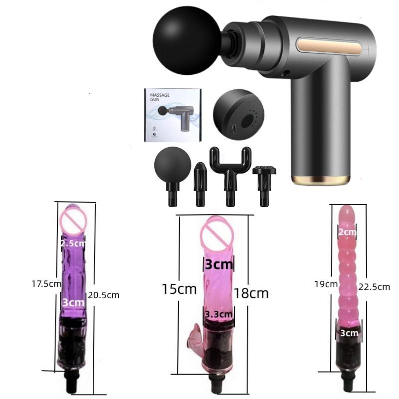 Многофункциональный комплект адаптеров для массажного пистолета с силиконовыми головками для взрослых